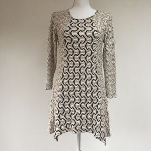 Tianello Black White Stretch Funky Dress